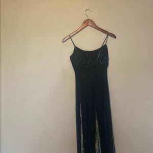 Jump black holographic dress with scarf